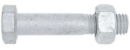 DIN7990 М20*65 БОЛТ ДЛЯ СТАЛЬНЫХ КОНСТРУКЦИЙ+ГАЙКА пр.5.6 ГОР.ЦИНК (25шт)