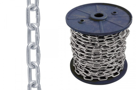 DIN766 D5 ЦЕПЬ КОРОТКОЗВЕННАЯ ЦИНК (30м)