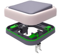Механизм одноклавишного переключателя скрытого монтажа IP55