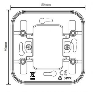 Адаптер одиночный, скрытого монтажа IP55, серый
