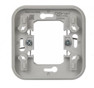 Адаптер одиночный, скрытого монтажа IP55, серый